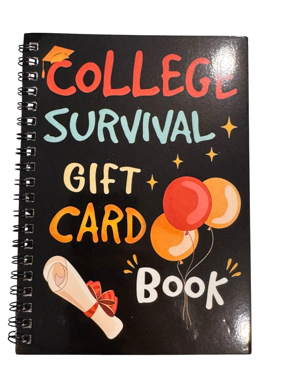 College Survival Gift Card Book - Black